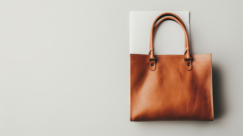 xfactor 94342 flat lay of a single structured leather handbag b c7c630f6 7a86 402e 9ca8 b0ba15ed46ad