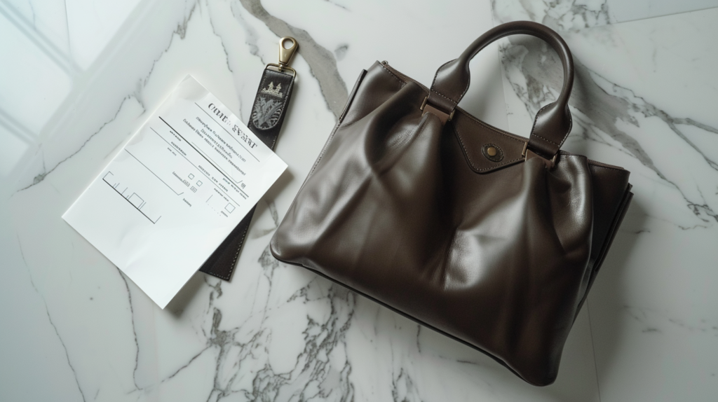 xfactor 94342 luxury handbag on white marble surface with a sma fee29aea 92b2 40d5 9547 865367f9d50b