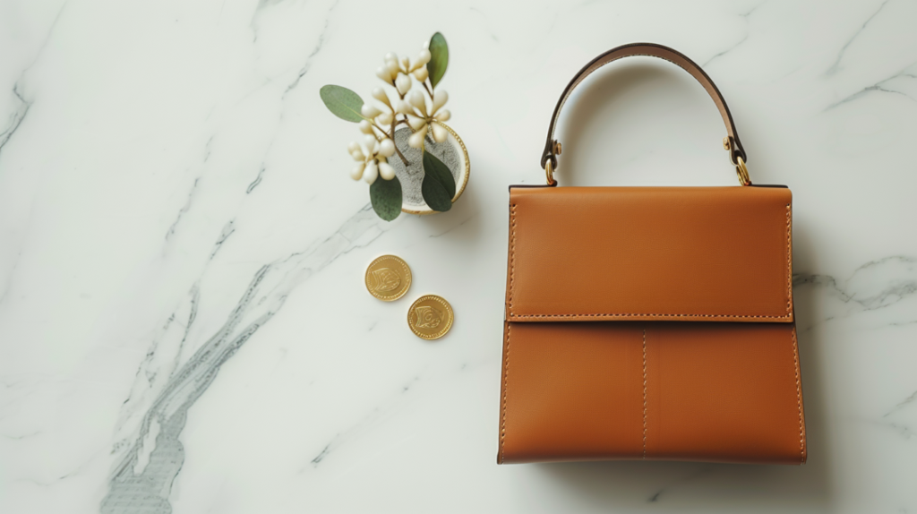 xfactor 94342 flat lay of a single structured leather handbag b 7b1eb734 e314 401b 89f3 6b158b1b815a