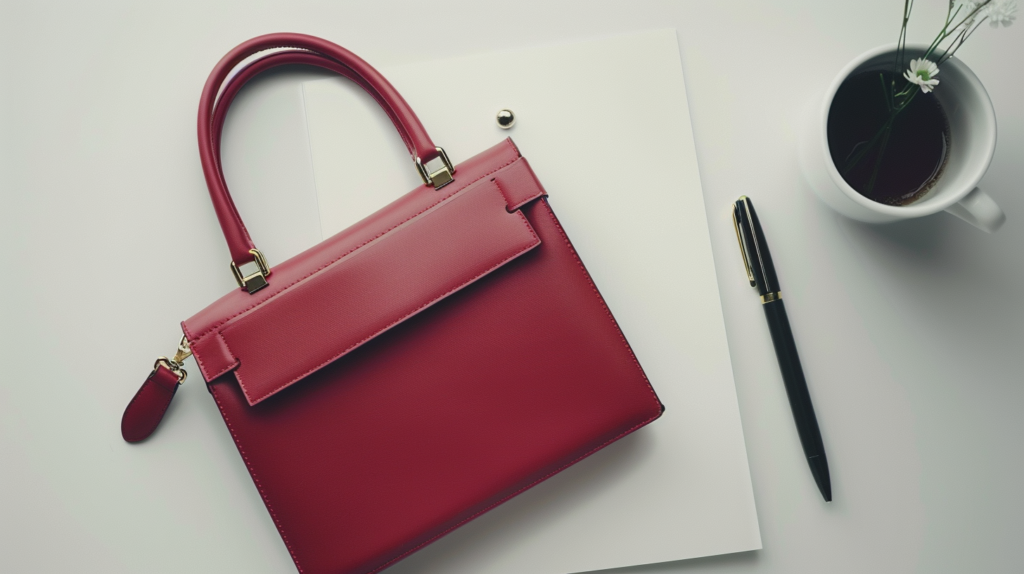 xfactor 94342 flat lay of a single structured leather handbag b f959b497 92d9 4d97 bb49 ab3b61f2a372